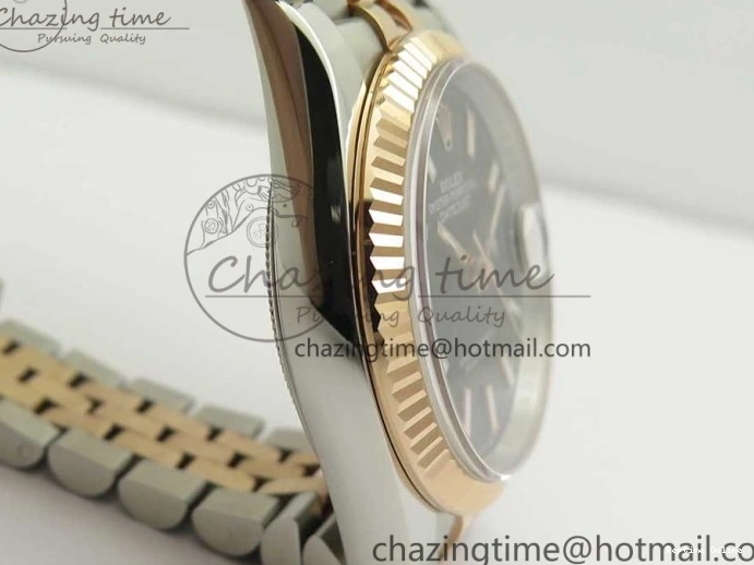0506 EasyMatch DateJust 36mm 904 SS RG Wrapped 116231 GMF Black Dial on SS RG Wrapped Jubilee Bracelet A 3275